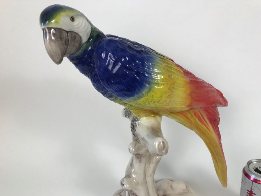 Hand Painted Italian Parrot Bird Slight Chip Shown In Photos [Photo 3]
