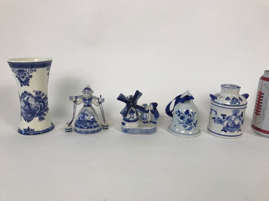 Collection Of Blue And White Blue Delft Items