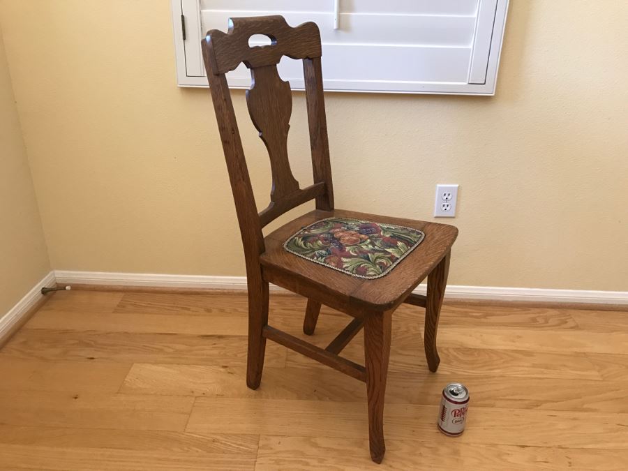 Vintage Tiger Oak Dining Chair [Photo 4]