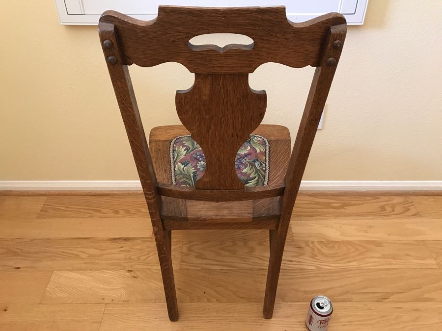 tiger oak dining room chairs