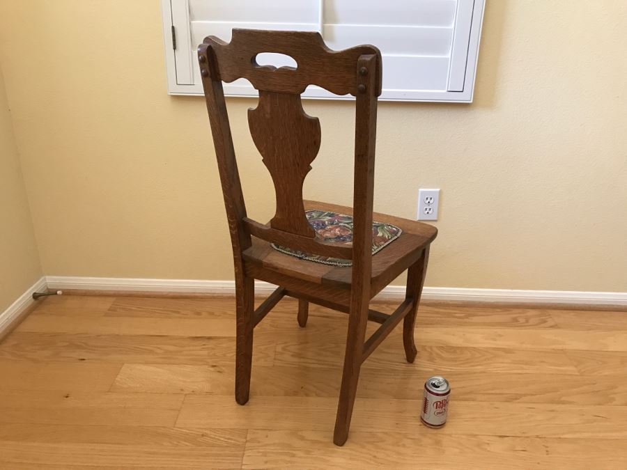 tiger oak dining room chairs