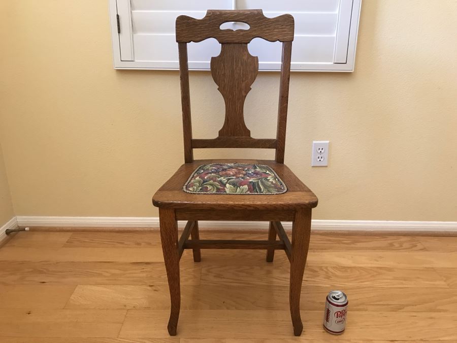 Vintage Tiger Oak Dining Chair [Photo 1]