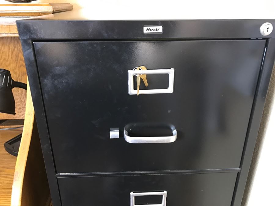 Hirsh Black 4Drawer Vertical Metal Lockable Filing With Keys