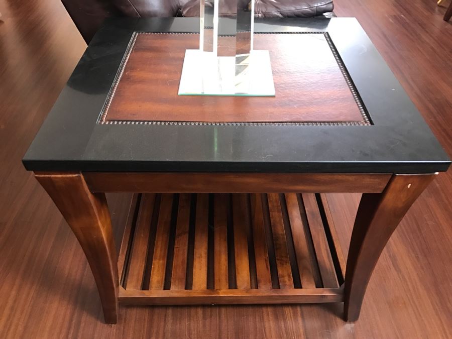 Pair Of 2-Tier Side Tables (Matches Console Table In This Sale) [Photo 1]