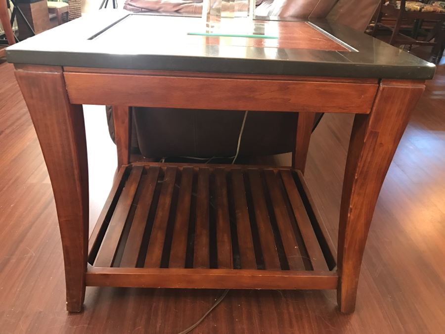 Pair Of 2-Tier Side Tables (Matches Console Table In This Sale) [Photo 3]