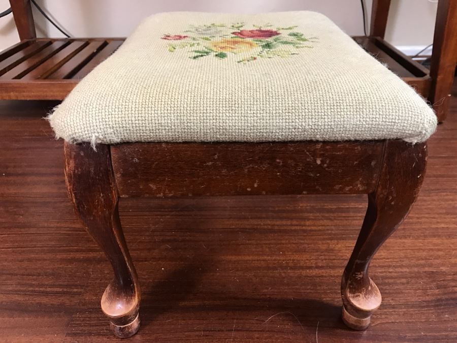 Vintage Needlepoint Stool [Photo 6]
