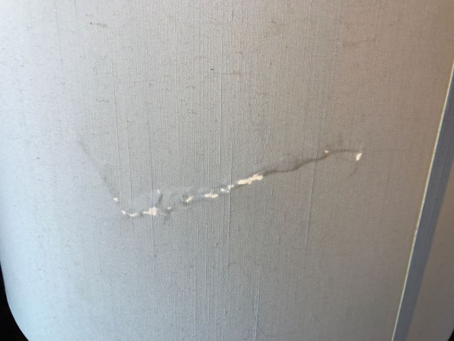 Pair Of Contemporary [Correction] Heavy Glass Lamps (Note One Shade Is Damaged) [Photo 6]