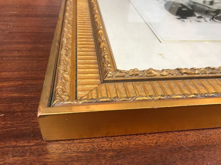 Joan Miro Lithograph Escultor Hand Signed Lower Right Limited Edition 5 Of 20 In Gilt Wood Frame Appraised For $3,200 In 1987 [Photo 24]