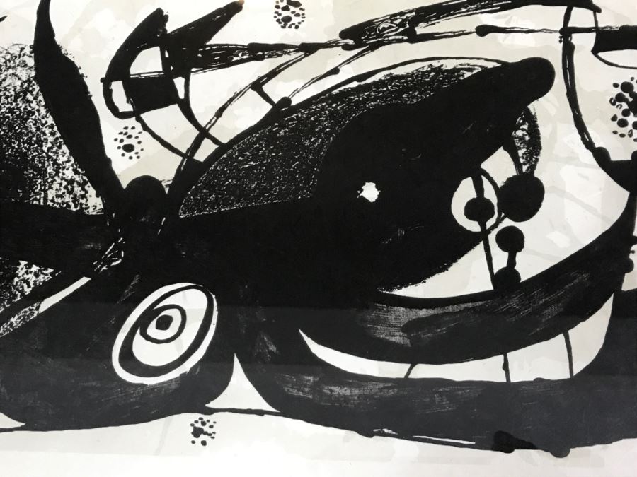 Joan Miro Lithograph Escultor Hand Signed Lower Right Limited Edition 5 Of 20 In Gilt Wood Frame Appraised For $3,200 In 1987 [Photo 17]