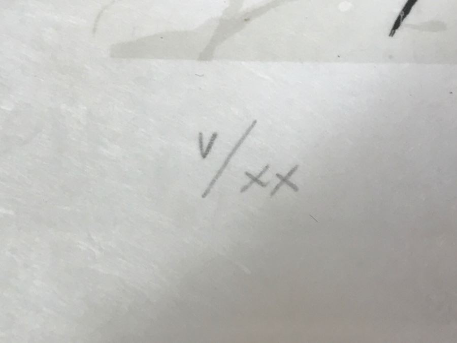 Joan Miro Lithograph Escultor Hand Signed Lower Right Limited Edition 5 Of 20 In Gilt Wood Frame Appraised For $3,200 In 1987 [Photo 9]