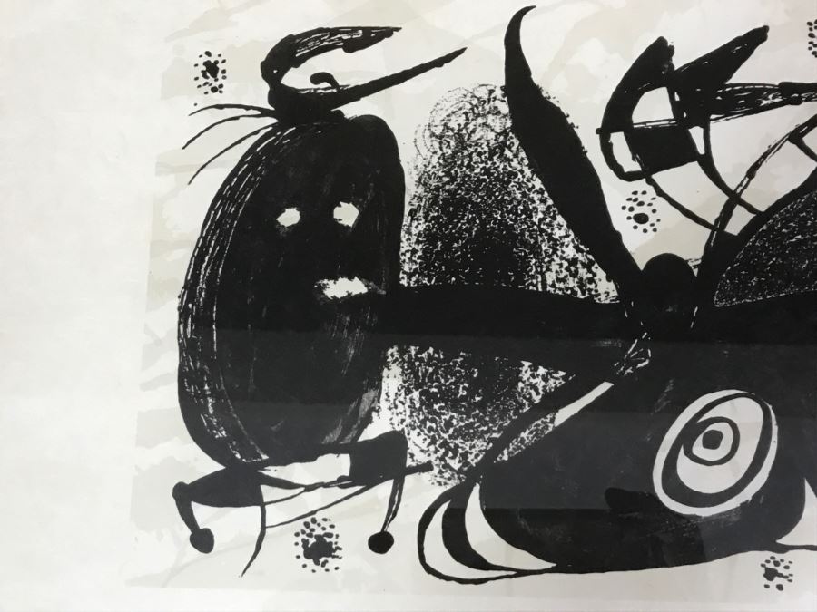 Joan Miro Lithograph Escultor Hand Signed Lower Right Limited Edition 5 Of 20 In Gilt Wood Frame Appraised For $3,200 In 1987 [Photo 14]