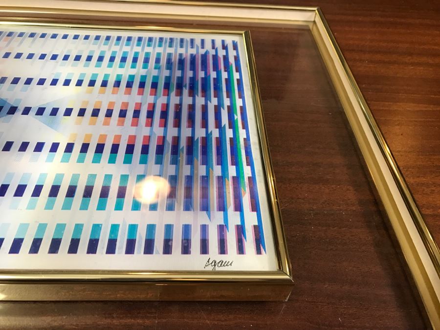 Yaacov Agam Israeli Artist New Dimensions Agamograph Kinetic Optical Art Limited Edition 58 Of 99 Hand Signed Lower Right Appraised For $2,700 In 1987 [Photo 27]