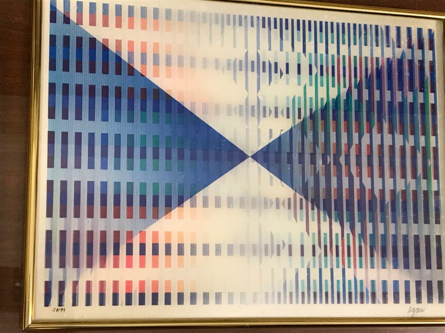 Yaacov Agam Israeli Artist New Dimensions Agamograph Kinetic Optical Art Limited Edition 58 Of 99 Hand Signed Lower Right Appraised For $2,700 In 1987 [Photo 13]