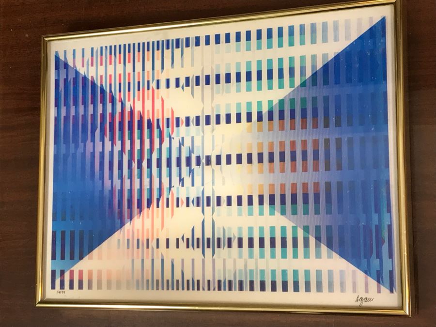 Yaacov Agam Israeli Artist New Dimensions Agamograph Kinetic Optical Art Limited Edition 58 Of 99 Hand Signed Lower Right Appraised For $2,700 In 1987 [Photo 10]