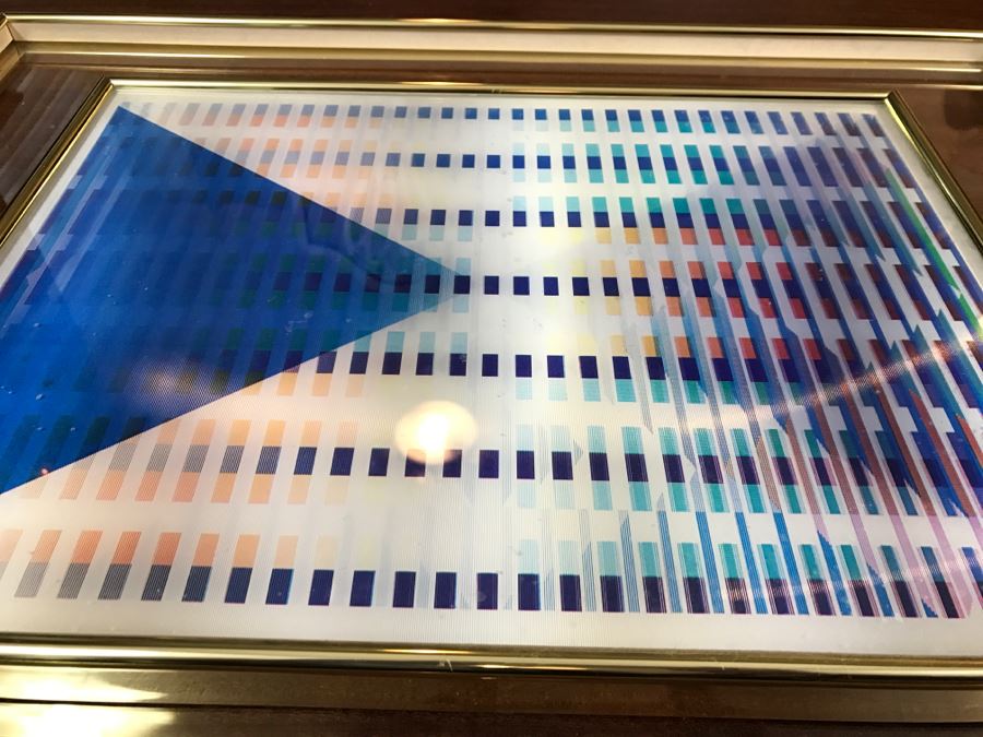 Yaacov Agam Israeli Artist New Dimensions Agamograph Kinetic Optical Art Limited Edition 58 Of 99 Hand Signed Lower Right Appraised For $2,700 In 1987 [Photo 24]