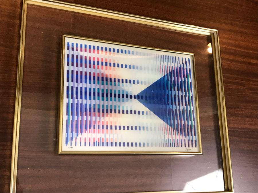 Yaacov Agam Israeli Artist New Dimensions Agamograph Kinetic Optical Art Limited Edition 58 Of 99 Hand Signed Lower Right Appraised For $2,700 In 1987 [Photo 6]