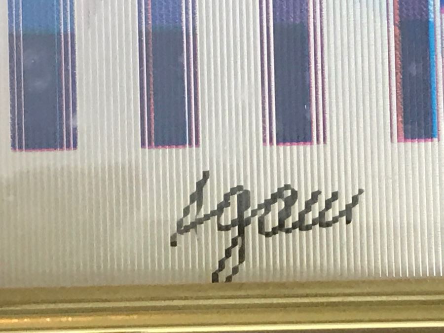 Yaacov Agam Israeli Artist New Dimensions Agamograph Kinetic Optical Art Limited Edition 58 Of 99 Hand Signed Lower Right Appraised For $2,700 In 1987 [Photo 14]