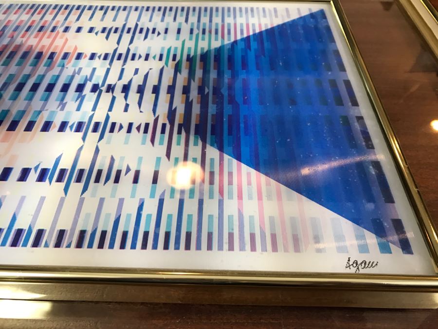 Yaacov Agam Israeli Artist New Dimensions Agamograph Kinetic Optical Art Limited Edition 58 Of 99 Hand Signed Lower Right Appraised For $2,700 In 1987 [Photo 22]