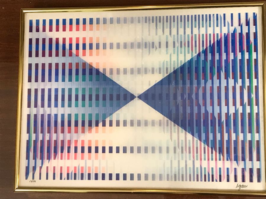 Yaacov Agam Israeli Artist New Dimensions Agamograph Kinetic Optical Art Limited Edition 58 Of 99 Hand Signed Lower Right Appraised For $2,700 In 1987 [Photo 8]