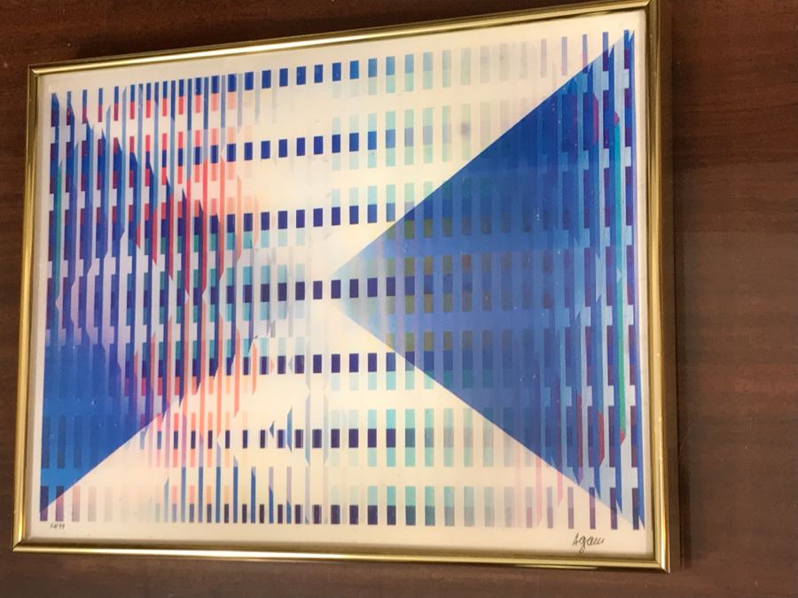 Yaacov Agam Israeli Artist New Dimensions Agamograph Kinetic Optical Art Limited Edition 58 Of 99 Hand Signed Lower Right Appraised For $2,700 In 1987 [Photo 11]