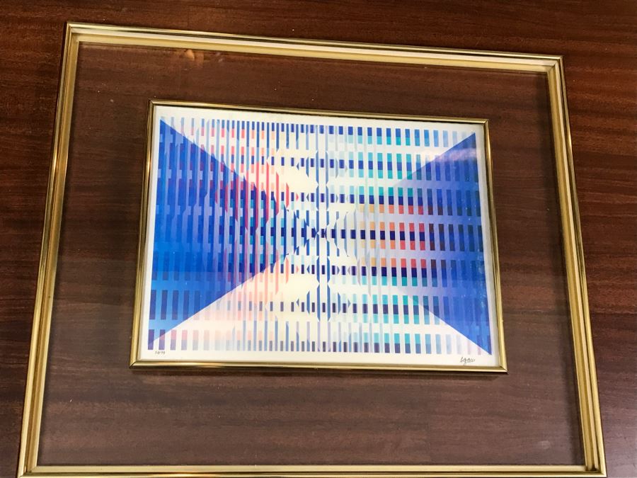 Yaacov Agam Israeli Artist New Dimensions Agamograph Kinetic Optical Art Limited Edition 58 Of 99 Hand Signed Lower Right Appraised For $2,700 In 1987 [Photo 4]