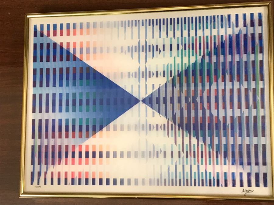 Yaacov Agam Israeli Artist New Dimensions Agamograph Kinetic Optical Art Limited Edition 58 Of 99 Hand Signed Lower Right Appraised For $2,700 In 1987 [Photo 9]
