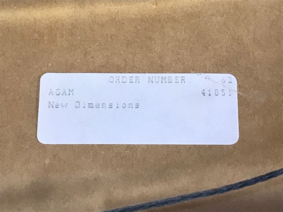 Yaacov Agam Israeli Artist New Dimensions Agamograph Kinetic Optical Art Limited Edition 58 Of 99 Hand Signed Lower Right Appraised For $2,700 In 1987 [Photo 32]