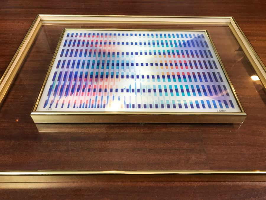 Yaacov Agam Israeli Artist New Dimensions Agamograph Kinetic Optical Art Limited Edition 58 Of 99 Hand Signed Lower Right Appraised For $2,700 In 1987 [Photo 18]