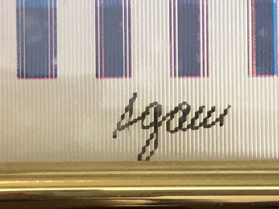 Yaacov Agam Israeli Artist New Dimensions Agamograph Kinetic Optical Art Limited Edition 58 Of 99 Hand Signed Lower Right Appraised For $2,700 In 1987 [Photo 15]