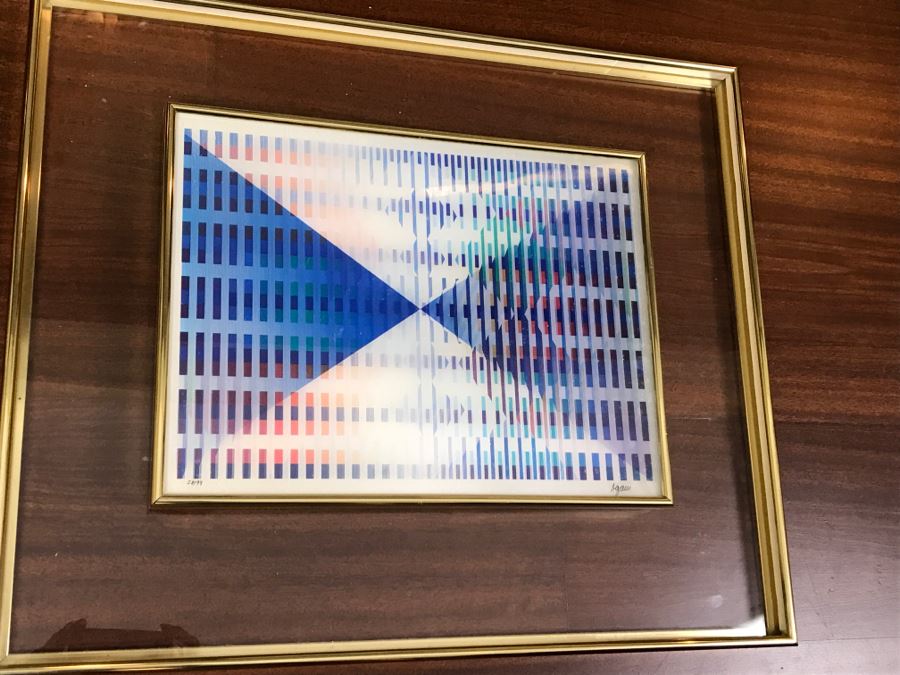 Yaacov Agam Israeli Artist New Dimensions Agamograph Kinetic Optical Art Limited Edition 58 Of 99 Hand Signed Lower Right Appraised For $2,700 In 1987 [Photo 5]