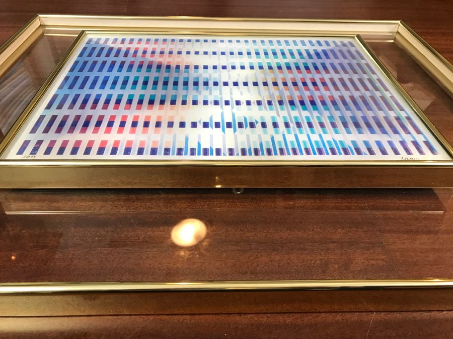 Yaacov Agam Israeli Artist New Dimensions Agamograph Kinetic Optical Art Limited Edition 58 Of 99 Hand Signed Lower Right Appraised For $2,700 In 1987 [Photo 19]