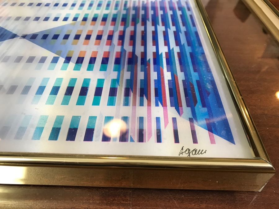 Yaacov Agam Israeli Artist New Dimensions Agamograph Kinetic Optical Art Limited Edition 58 Of 99 Hand Signed Lower Right Appraised For $2,700 In 1987 [Photo 20]