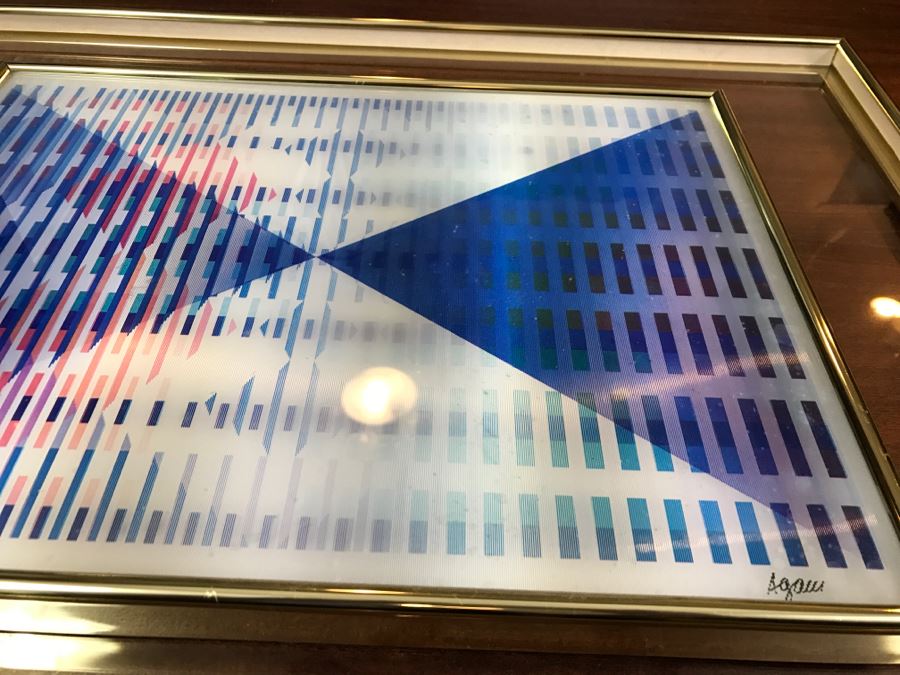 Yaacov Agam Israeli Artist New Dimensions Agamograph Kinetic Optical Art Limited Edition 58 Of 99 Hand Signed Lower Right Appraised For $2,700 In 1987 [Photo 25]