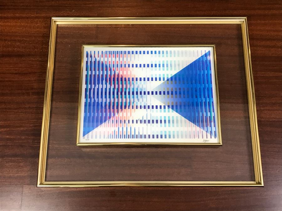 Yaacov Agam Israeli Artist New Dimensions Agamograph Kinetic Optical Art Limited Edition 58 Of 99 Hand Signed Lower Right Appraised For $2,700 In 1987 [Photo 2]