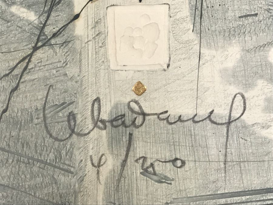 Lebadang, Vietnameses Artist, Grand Campagne II Etching And Aquatint In Color Hand Signed Lower Right Appraised For $2,250 In 1987 [Photo 11]