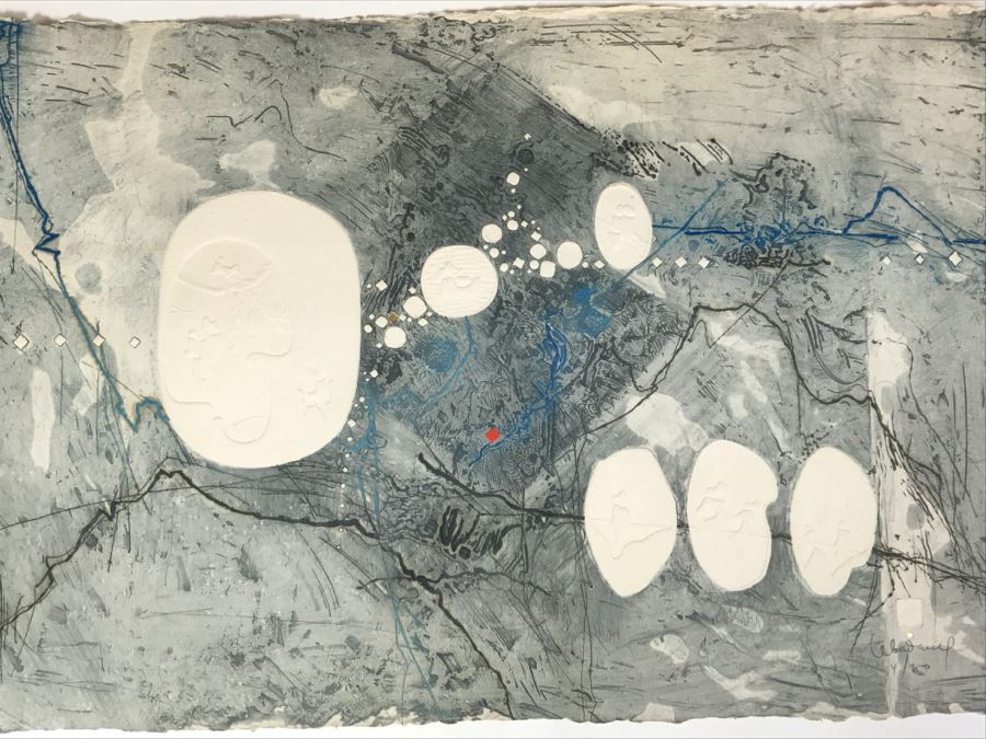 Lebadang, Vietnameses Artist, Grand Campagne II Etching And Aquatint In Color Hand Signed Lower Right Appraised For $2,250 In 1987 [Photo 3]