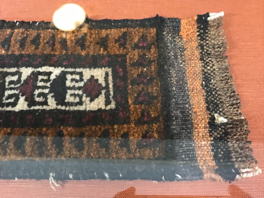 Antique Baluchy Tent Door Frame Circa 1920 Mounted In Lucite Presentation Box Frame [Photo 6]