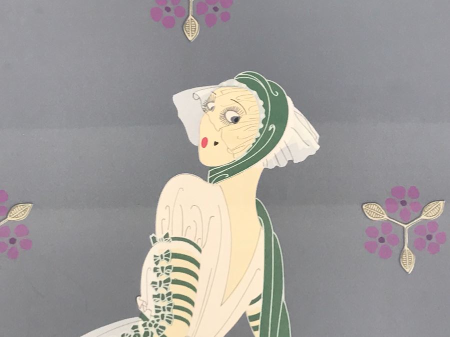 Erte Spring Fashions Serigraph In Color Hand Signed Lower Right Appraised For $4,600 In 1987 [Photo 8]