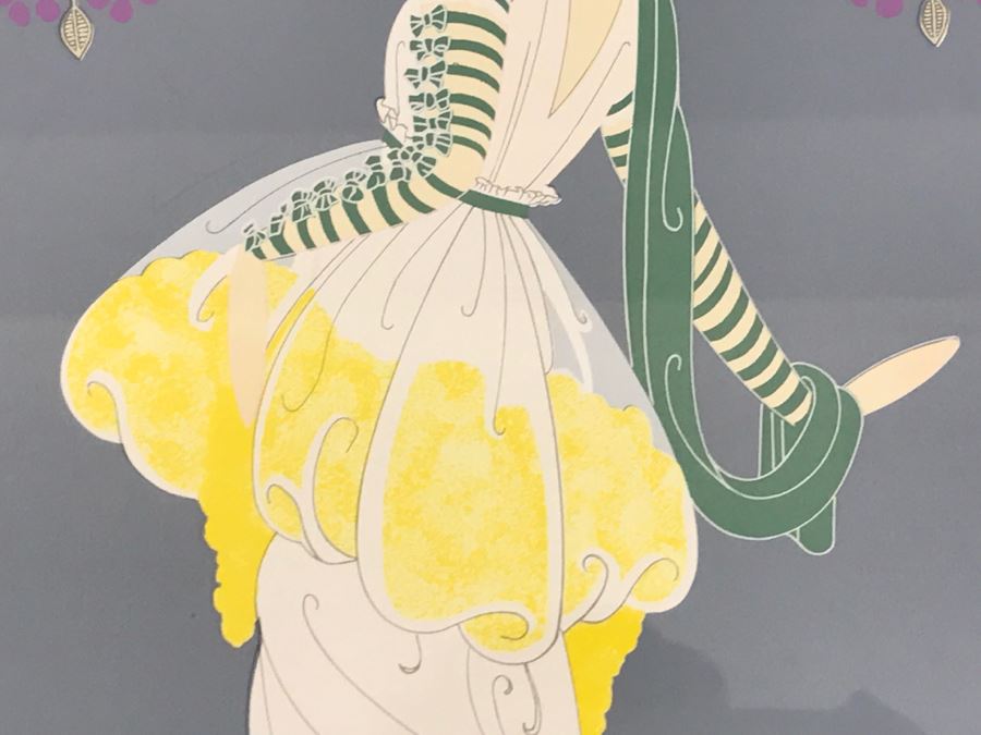 Erte Spring Fashions Serigraph In Color Hand Signed Lower Right Appraised For $4,600 In 1987 [Photo 9]