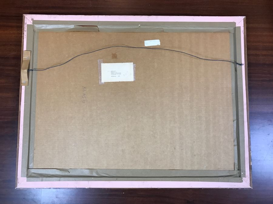 G. Maugeri 'Hameau En Normandie' Lithograph In Color Hand Signed Lower Right In Gilt Wood Frame Appraised For $300 In 1987 [Photo 17]