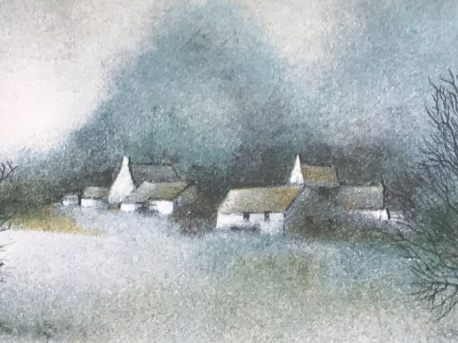 G. Maugeri 'Hameau En Normandie' Lithograph In Color Hand Signed Lower Right In Gilt Wood Frame Appraised For $300 In 1987 [Photo 6]