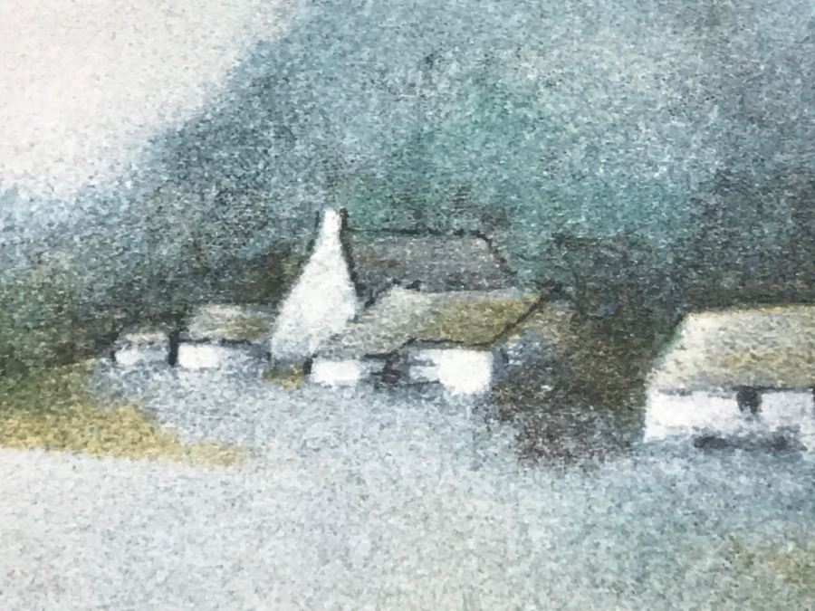 G. Maugeri 'Hameau En Normandie' Lithograph In Color Hand Signed Lower Right In Gilt Wood Frame Appraised For $300 In 1987 [Photo 10]