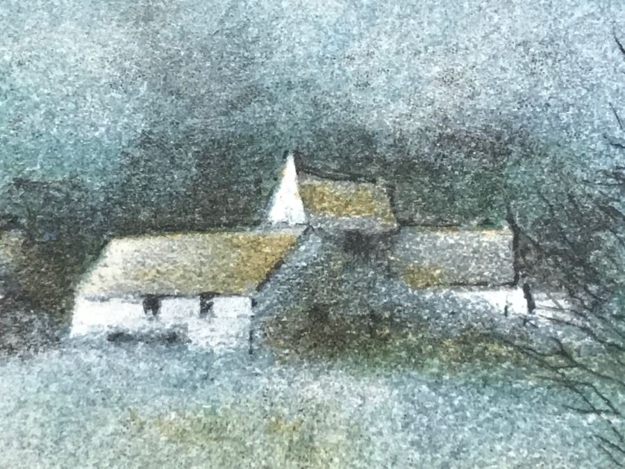 G. Maugeri 'Hameau En Normandie' Lithograph In Color Hand Signed Lower Right In Gilt Wood Frame Appraised For $300 In 1987 [Photo 9]