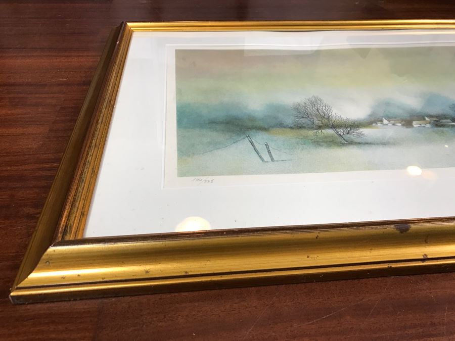 G. Maugeri 'Hameau En Normandie' Lithograph In Color Hand Signed Lower Right In Gilt Wood Frame Appraised For $300 In 1987 [Photo 16]