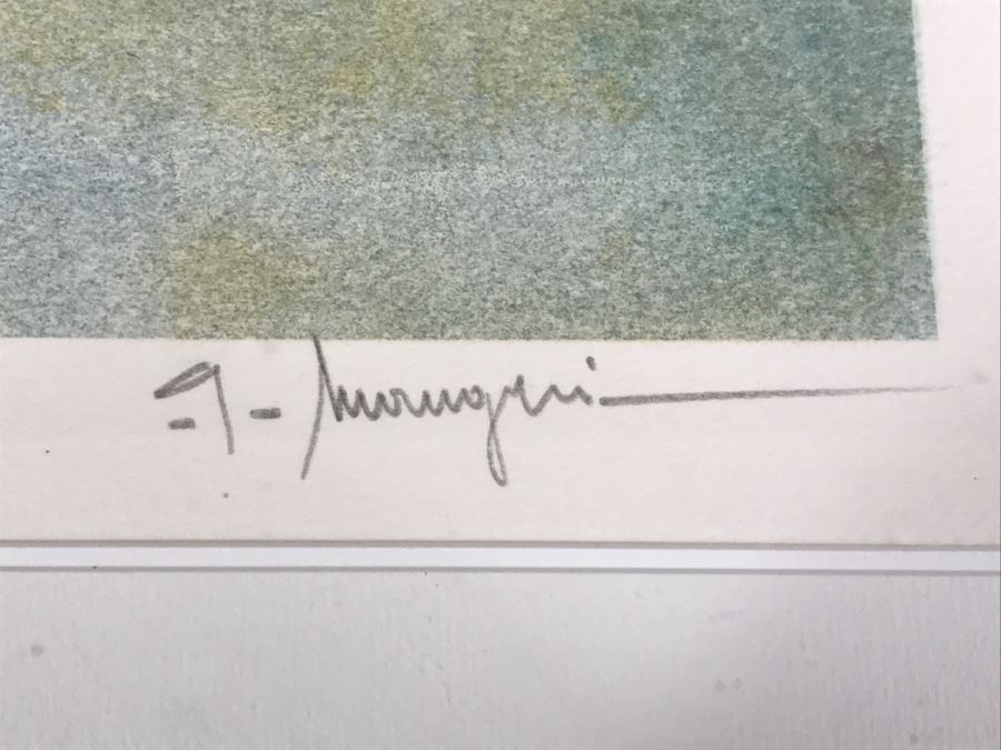 G. Maugeri 'Hameau En Normandie' Lithograph In Color Hand Signed Lower Right In Gilt Wood Frame Appraised For $300 In 1987 [Photo 14]