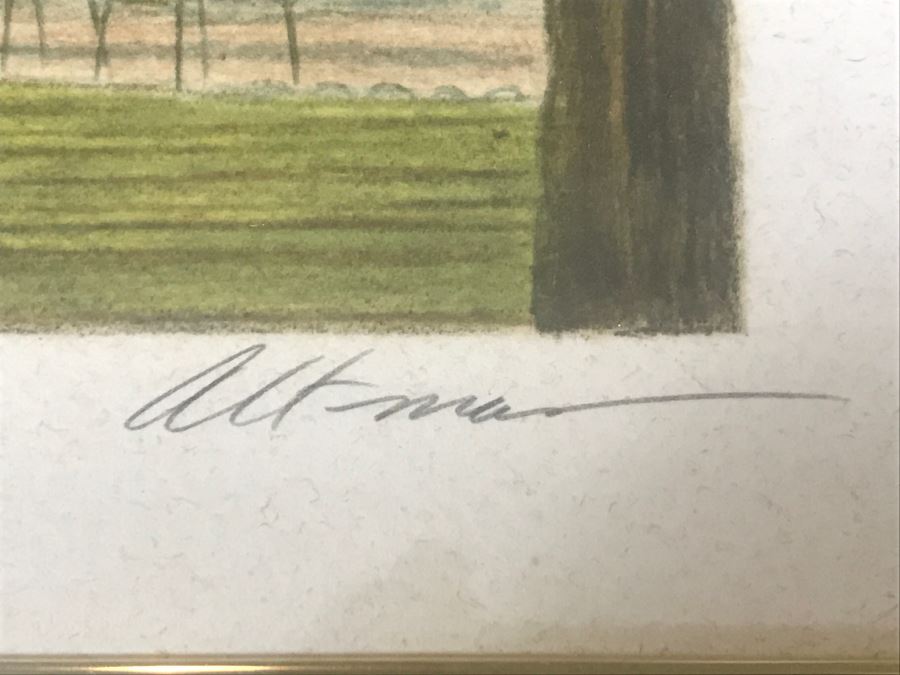 Harold Altman 'Autumn 1982 III' Lithograph In Color Hand Signed Lower Right In Gilt Wood Frame Appraised For $525 In 1987 [Photo 6]