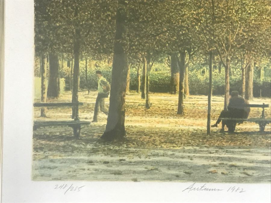 Harold Altman 'Autumn 1982' Lithograph In Color Hand Signed Lower Right In Gilt Wood Frame Appraised For $495 In 1987 [Photo 5]