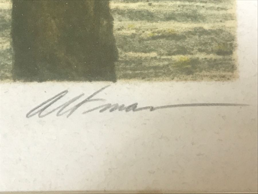 Harold Altman 'Autumn 1982' Lithograph In Color Hand Signed Lower Right In Gilt Wood Frame Appraised For $495 In 1987 [Photo 8]