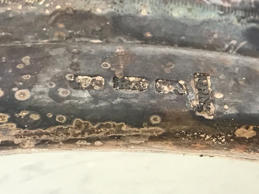 Antique 3-Handle Henry Atkin Atkin Brothers Sheffield British Plated Nickel Silver BPNS Mug Stein Tankard Glass Bottom Ship Mug 1,410g [Photo 12]