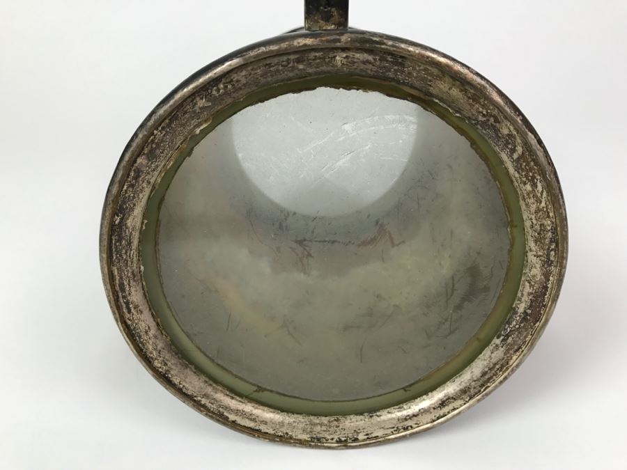 Antique 3-Handle Henry Atkin Atkin Brothers Sheffield British Plated Nickel Silver BPNS Mug Stein Tankard Glass Bottom Ship Mug 1,410g [Photo 11]